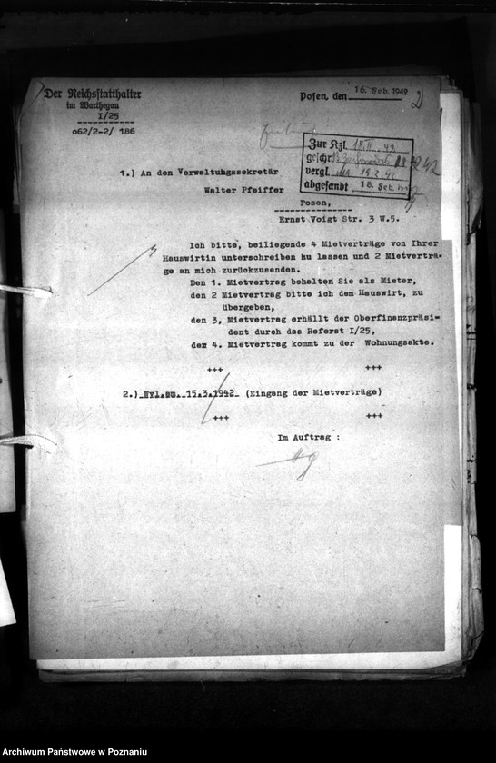 Obraz 6 z jednostki "Wohnungszuweisungen für Deutsche. Verdrängung der Polen."