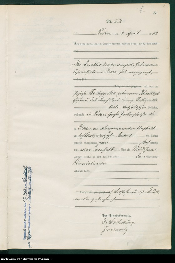 Obraz 10 z jednostki "Księga miejscowa urodzeń t. III"