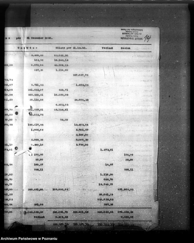 Obraz 19 z jednostki "Stuhl- und Tischfabrik "Tabaka" - Schwaningen (Swarzędz), przekroczenia cen"