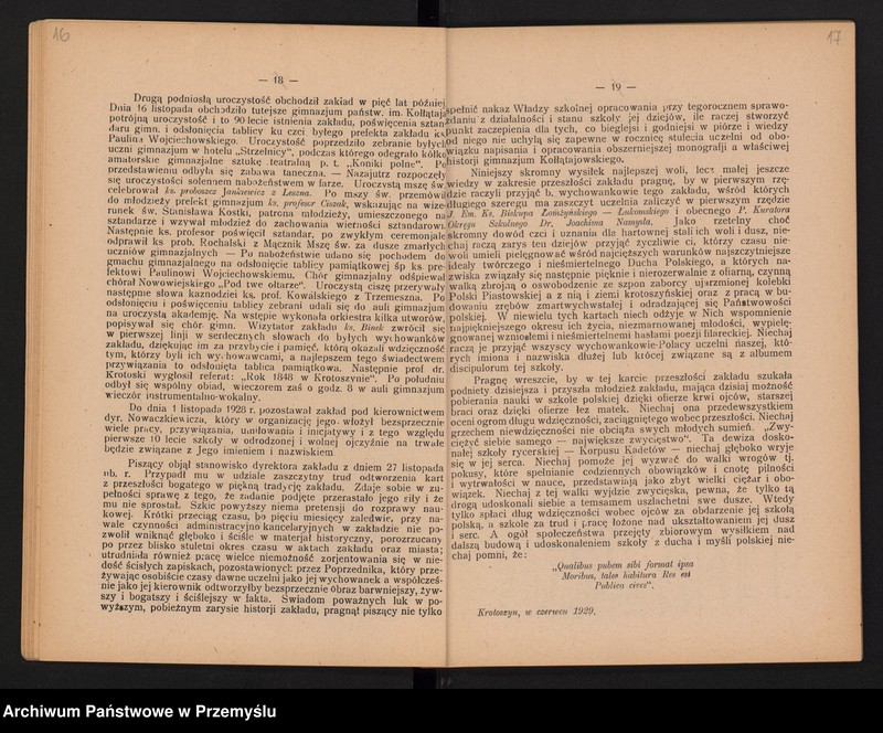 image.from.unit.number "I Sprawozdanie Dyrekcji Państwowego Gimnazjum im. ks. H. Kołłątaja w Krotoszynie za I-sze dziesięciolecie zakładu w niepodległej i wolnej Ojczyźnie (1919-1929)"