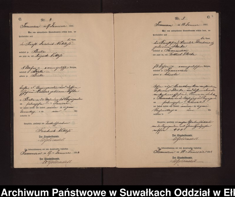 image.from.unit.number "Sterbe-Neben-Register des Preussischen Standes-Amtes Neuhoff Kreis Loetzen"