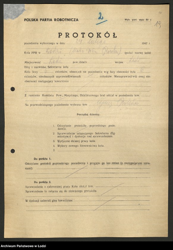 Obraz 20 z jednostki "Protokoły wyborcze kandydatów na konferencję dzielnicową"