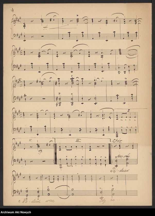image.from.unit.number "Józef Mielczarek - Czarski. "Witaj wodzu, marsz triumfalny". Partytura."