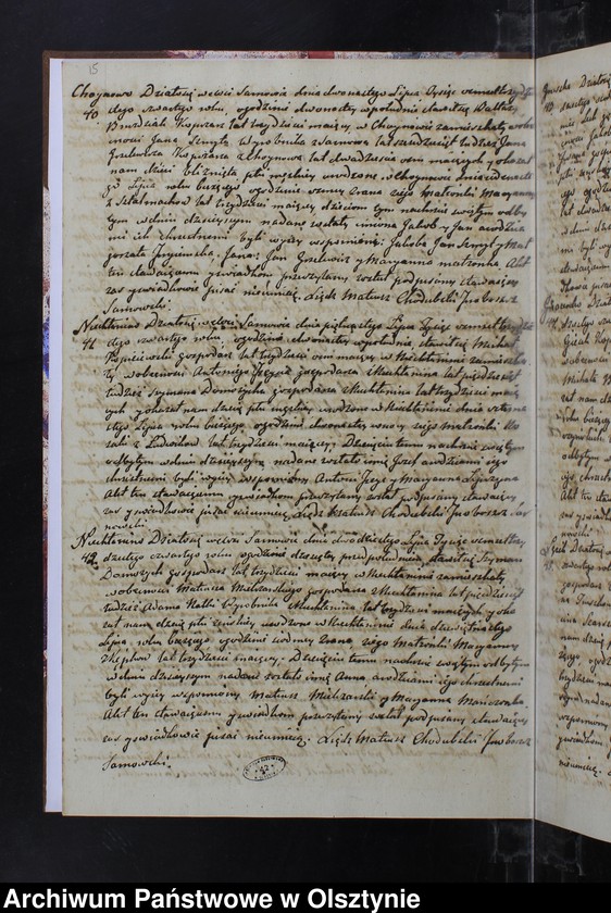 image.from.unit.number "Akta Urodzonych Zaslubionych Zmarłych w parafii Sarnowskiey w roku 1834"