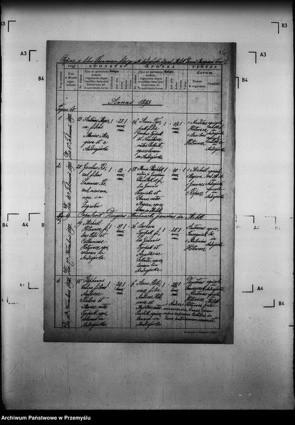 Obraz 20 z jednostki "[Kopie ksiąg metrykalnych parafii Milik z filią Andrzejówka (dekanat Muszyna)]"