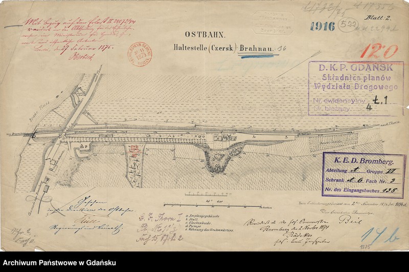 image.from.unit.number "Ostbahnhof. Haltestelle Czersk, Brahnau. Blatt 2"