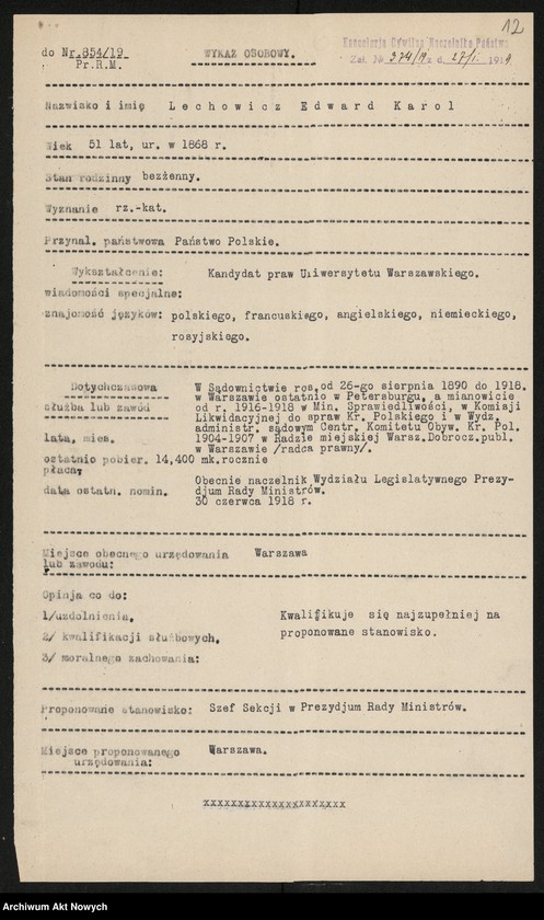 image.from.unit.number "Nominacje i dymisje w Biurze Prezydium Rady Ministrów"