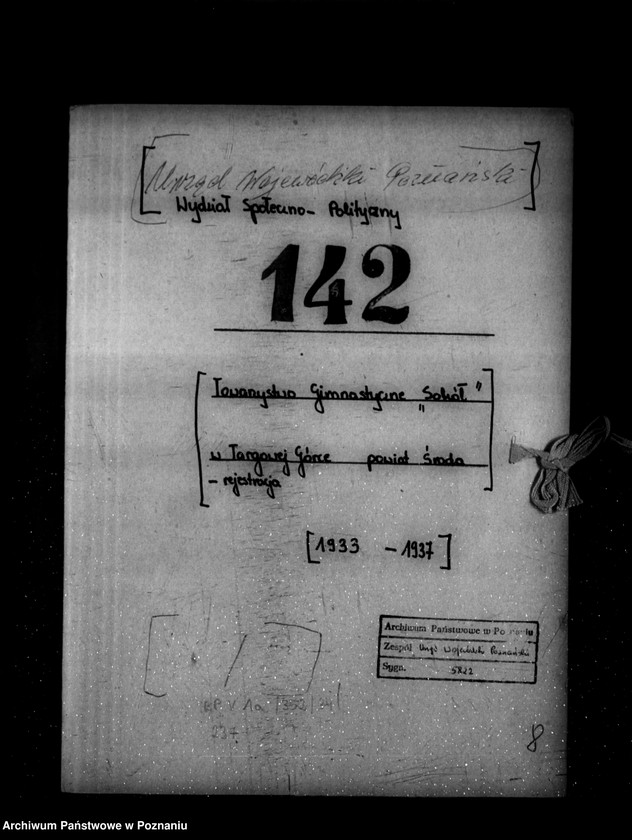 Obraz 4 z jednostki "/Towarzystwo Gimnastyczne Sokół w Targowej Górce powiat Środa - rejestracja/"