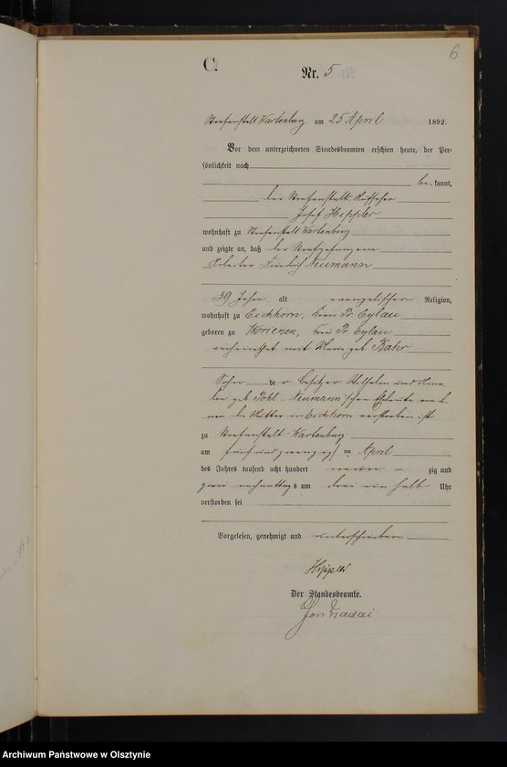 image.from.unit.number "Sterbe-Haupt-Register Nr 1 - 8"