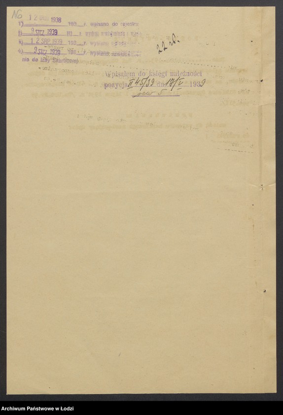 Obraz 18 z jednostki "Szmul Majer Studentkowski – wyrób i sprzedaż towarów włókienniczych"