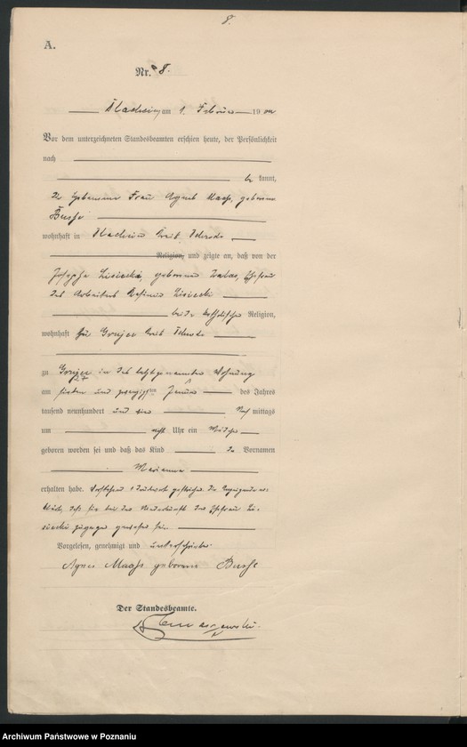 Obraz 11 z jednostki "Geburts-Haupt-Register"