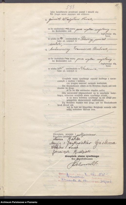 Obraz 13 z jednostki "Księga miejscowa małżeństw tom III [Rejestr główny małżeństw]"