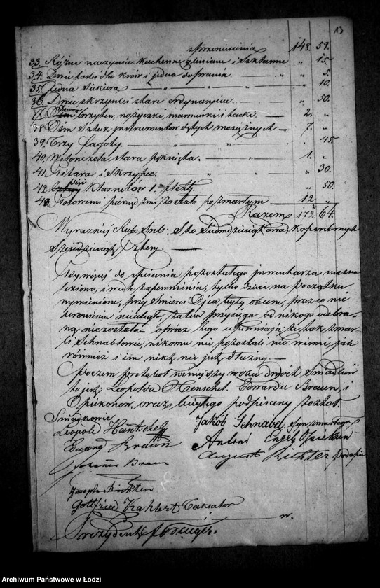 Obraz 17 z jednostki "Akta tyczące się rady familijnej i spisu inwentarza pozostałego po zmarłych Karolu i Annie Juliannie Schnabel"