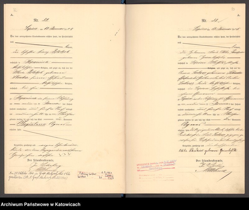 image.from.unit.number "Księga urodzeń T. I nr 1-592"