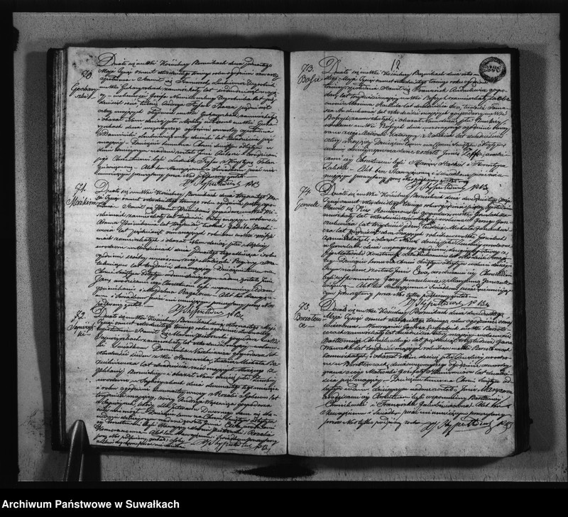 image.from.unit.number "Księga Duplikat Zaślubionych, Urodzonych i Zmarłych w Parafij Berznickiej w Roku 1843"