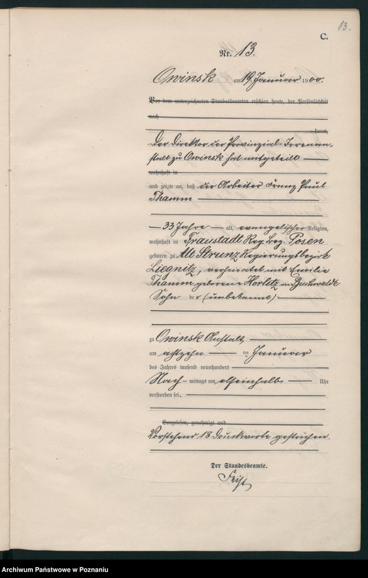 Obraz 16 z jednostki "Sterbe-Haupt-Register"
