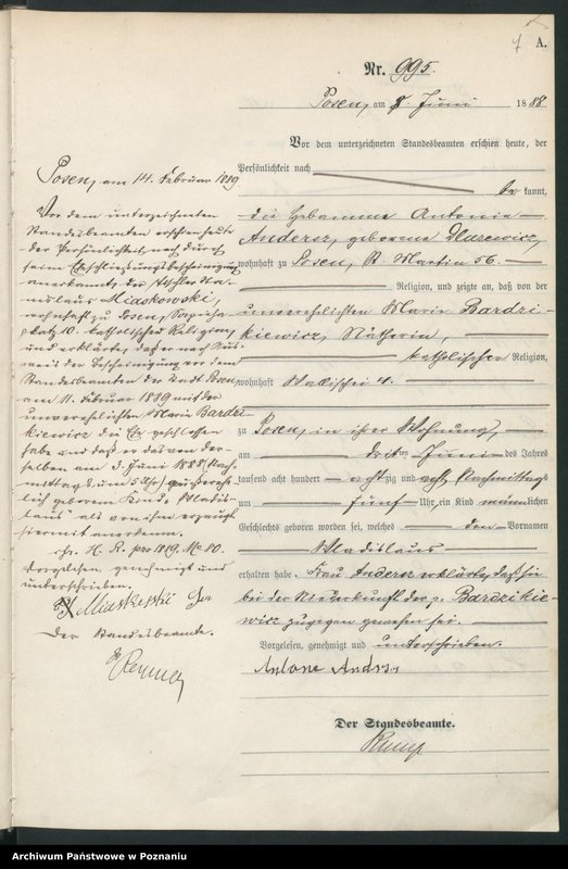 Obraz 10 z jednostki "Księga urodzeń t. III"