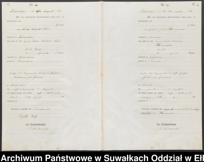 image.from.unit.number "Sterbe-Haupt-Register des Königlichen Preussischen Standes-Amtes Kallischken Kreis Johannisburg"