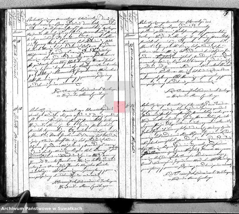 image.from.unit.number "Księga Aktów Zeyscia Gminy Przeroslskiey Powiatu Seyneńskiego Departamentu Łomżyńskiego na Rok 1814."