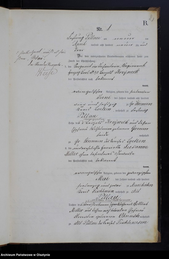 image.from.unit.number "Heiraths-Haupt-Register Nr 1"