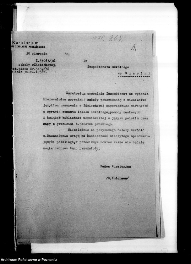 Obraz 5 z jednostki "Prywatna Szkoła Powszechna z niemieckim językiem nauczania Zdziechowa, powiat Gniezno"