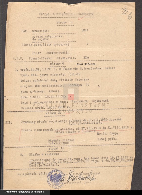 Obraz 16 z jednostki "Życiorysy powstańców wielkopolskich: A - tom ll /Andrzejewski Piotr - Augustyniak Szczepan/."