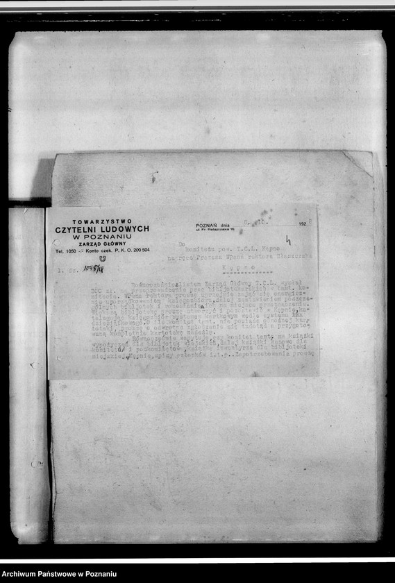 Obraz 8 z jednostki "Sprawozdania, okólniki, korespondencja"