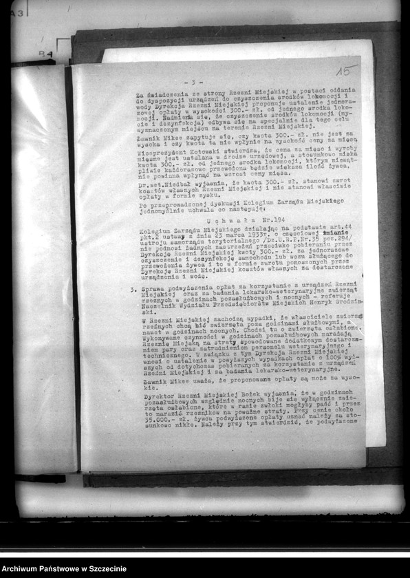 Obraz 9 z jednostki "Protokoły Kolegium Zarządu Miejskiego nr 27-68 (kopie)"