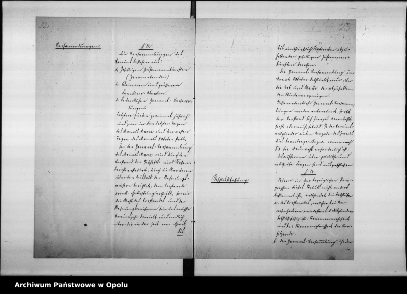 Obraz 20 z jednostki "Acta des Magistrats zu Oppeln betreffend Statuten des Eisenbahn - Beamten-Vereins Vol. I"