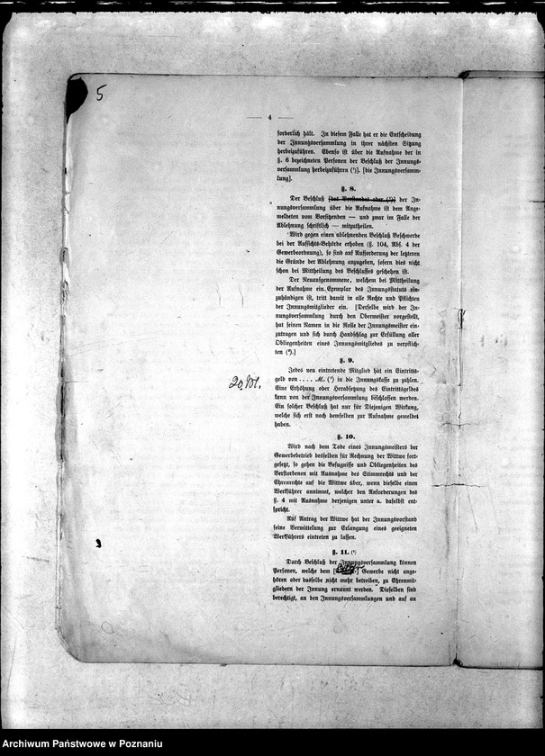 Obraz 8 z jednostki "Entwurf eines Innungs-Statuts auf Grund des Reichs-Gesetzes vom 18. Juli 1881"