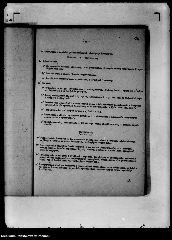 Obraz 15 z jednostki "Statut organizacyjny Urzędu Wojewódzkiego Poznańskiego"