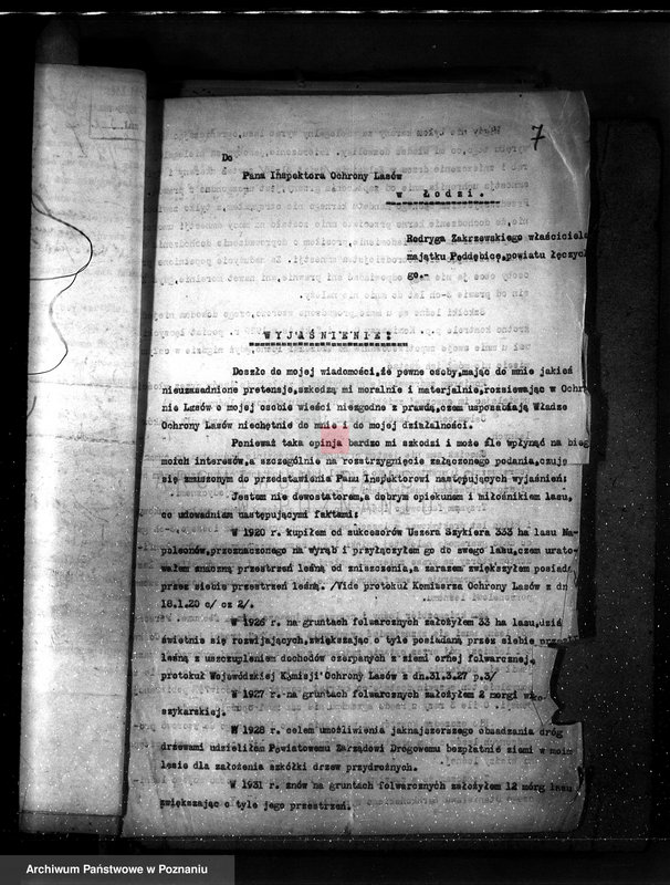 Obraz 11 z jednostki "Częściowa zmiana rodzaju użytkowania 5,83 ha gruntów leśnych w majątku Zalesin powiat turecki"