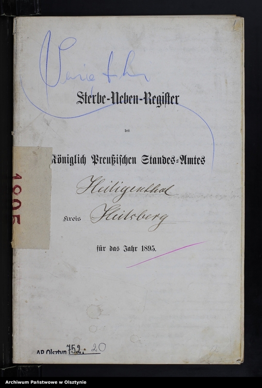 Obraz 2 z jednostki "Sterbe-Neben-Register Nr 1 - 33"