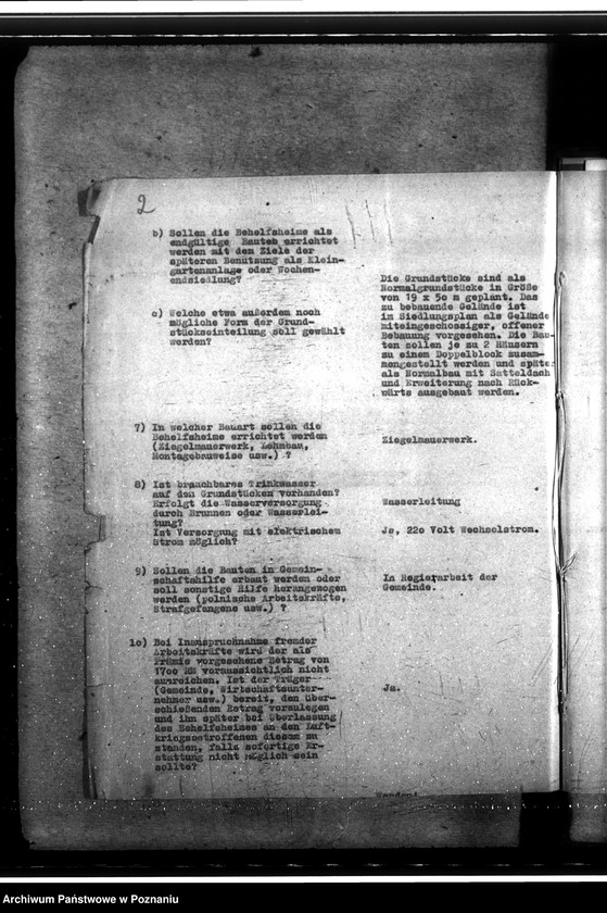 Obraz 6 z jednostki "Bau von Behelfsheimen in Gąbin, Kreis Waldrode (Gostynin)"