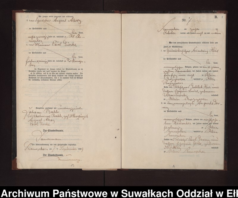 image.from.unit.number "Heiraths-Neben-Register des Preussischen Standes-Amtes Gr. Konopken Kreis Loetzen"