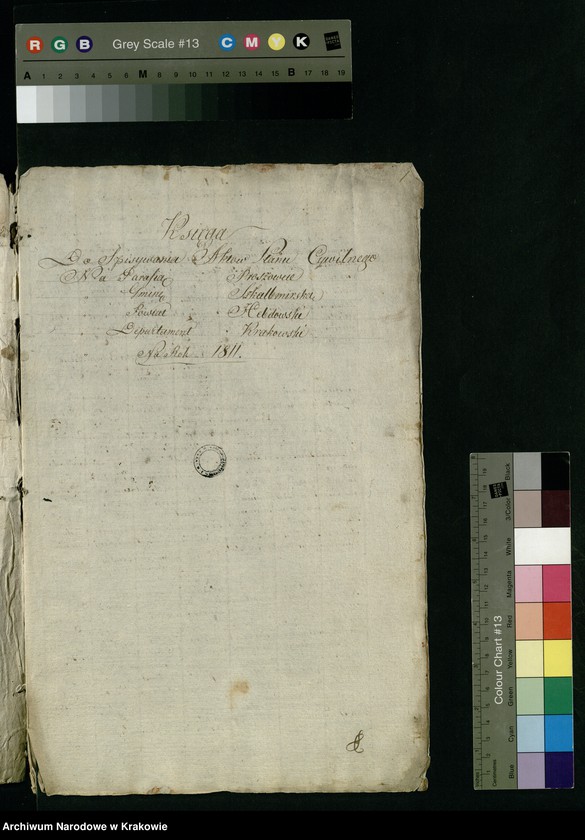 Obraz z jednostki "Akta urodzeń, małżeństw i zgonów parafii Proszowice za rok 1811"