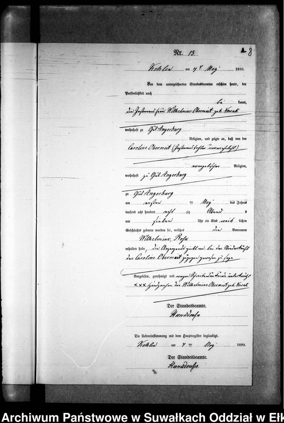 image.from.unit.number "Geburts-Neben-Register des Preussischen Standes-Amtes Kehlen Kreis Angerburg"