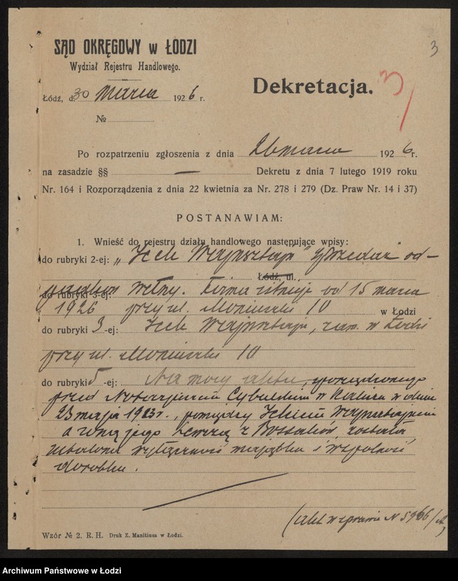 Obraz 5 z jednostki "Icek Wojnsztajn – sprzedaż odpadków wełny"