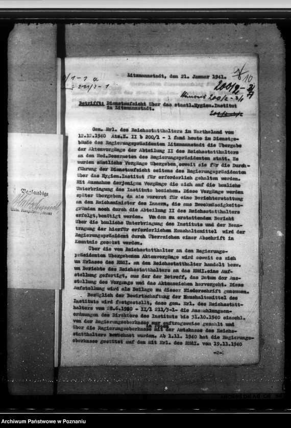 Obraz 15 z jednostki "Dienstaufsicht über die Mediznalinstitute"