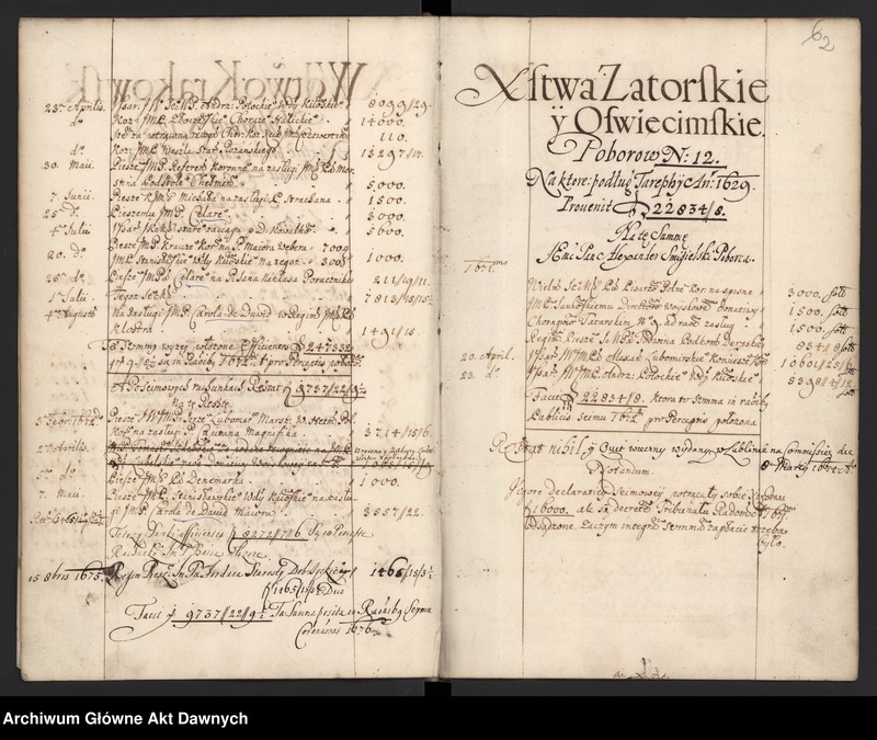 image.from.unit.number "Rozliczenie z poboru i podymnego uchwalonych w 1670 r."