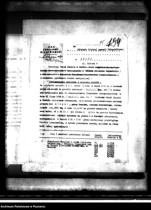 image.from.unit.number "Regulacja hipoteczna scalonych gruntów we wsi Głodno powiatu konińskiego"