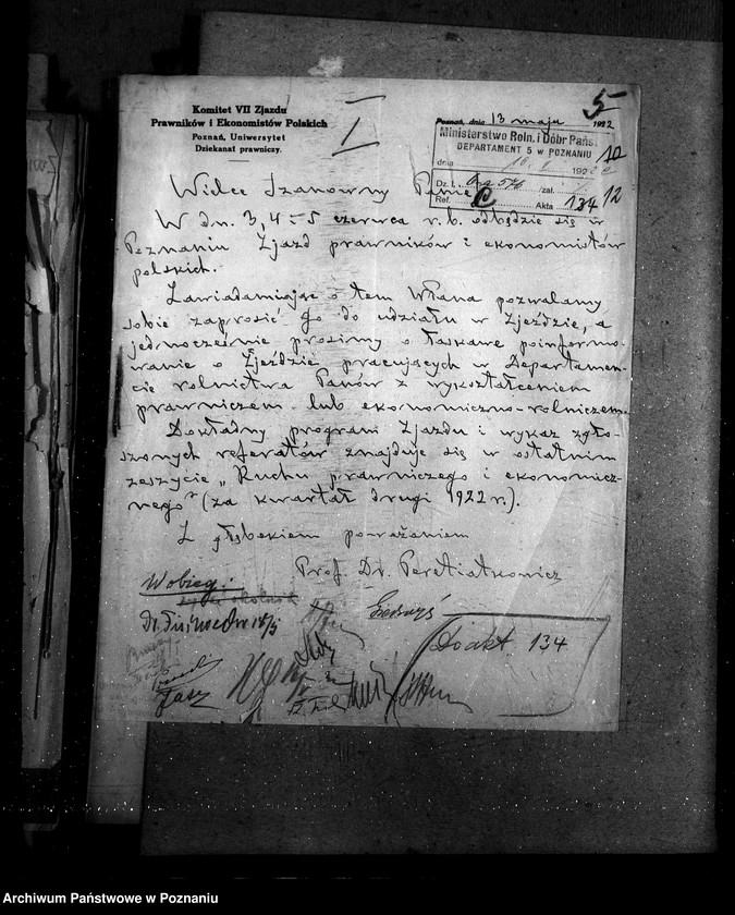 Obraz 16 z jednostki "Sprawy szczegółowo-administracyjne Zaproszenia na zebrania"