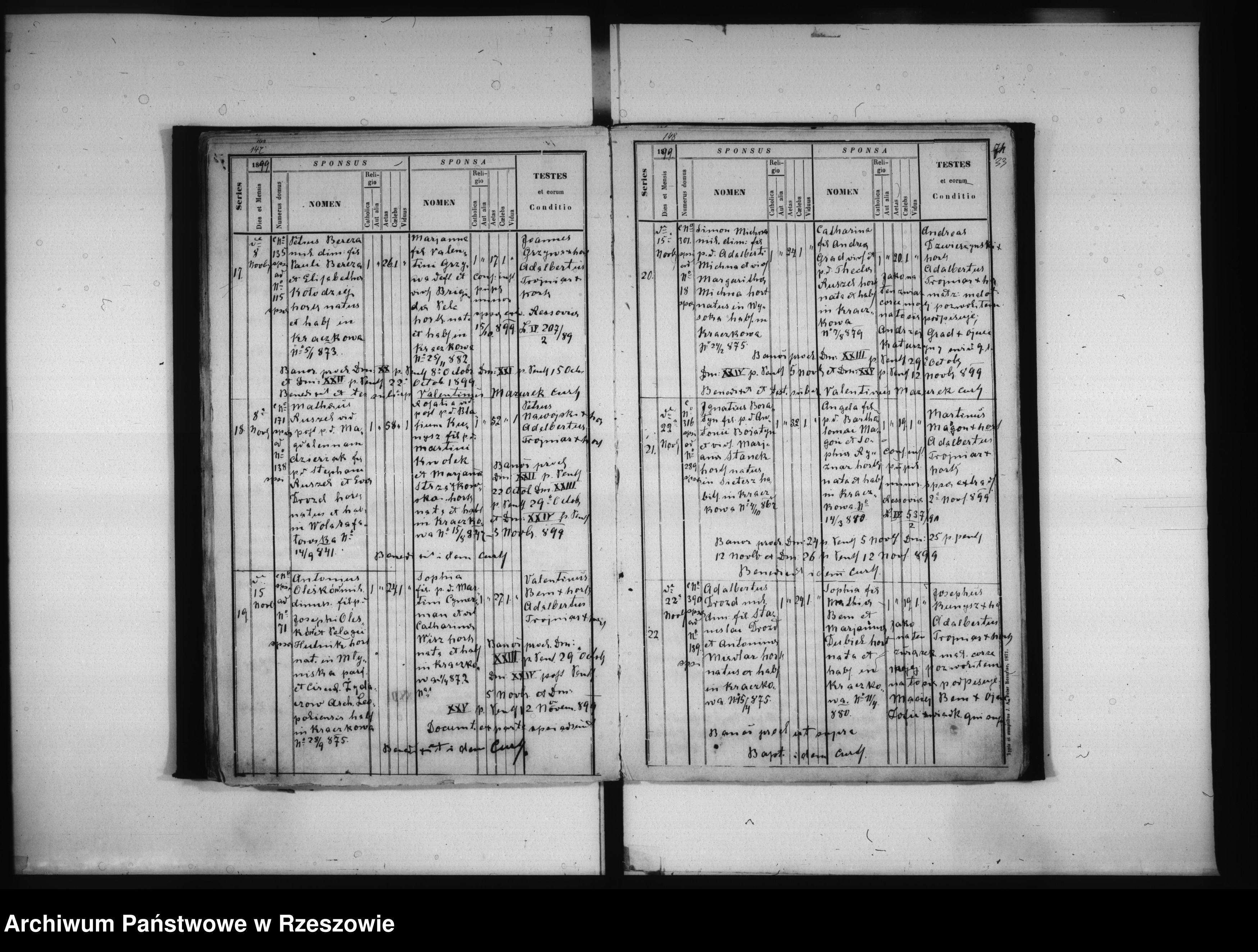 Skan z jednostki: Księga małżeństw - Kraczkowa