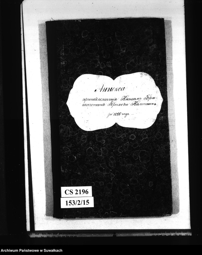 Obraz 4 z jednostki "Aneksa prinadležaščija knigam Brakosočetanija Prichoda Kaletnik za 1880 god."