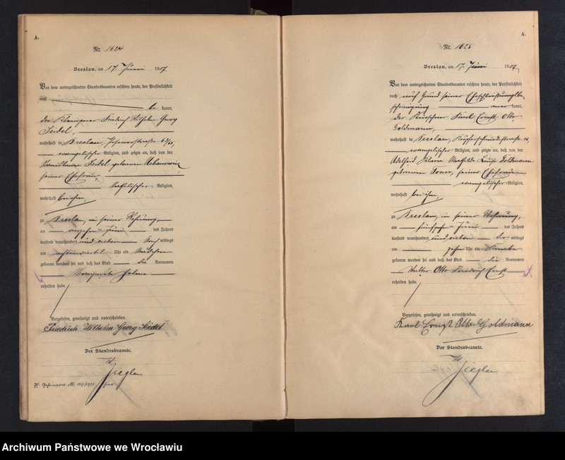 image.from.unit.number "Geburts-Haupt-Register Breslau I 1907 Band 5"