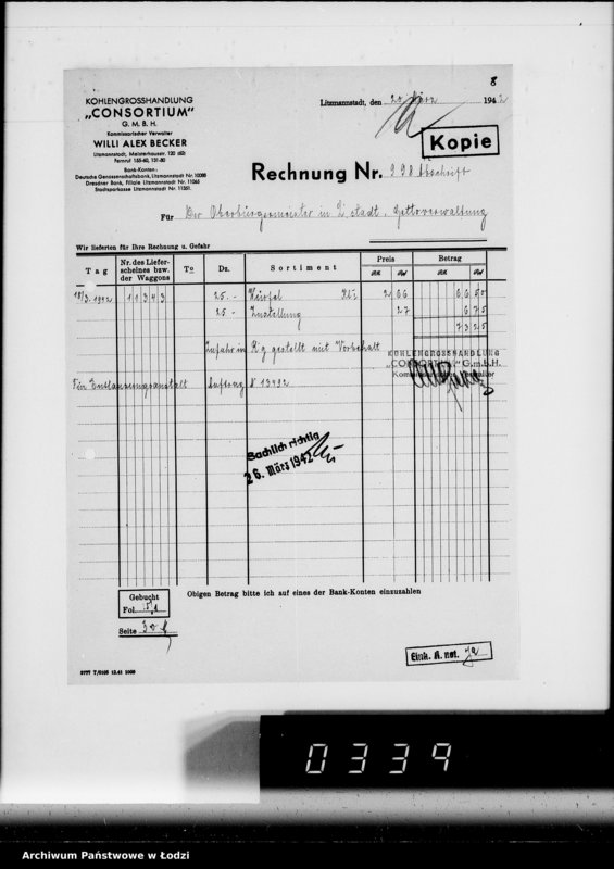 Obraz 12 z jednostki "Aufträge, [Lieferscheinen und Rechnungen] 13491-13540"