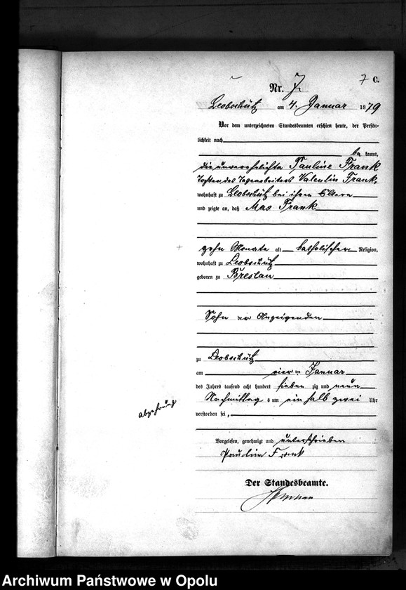 image.from.unit.number "[Urząd Stanu Cywilnego w Głubczycach. Ksiega zgonów za rok 1879]"