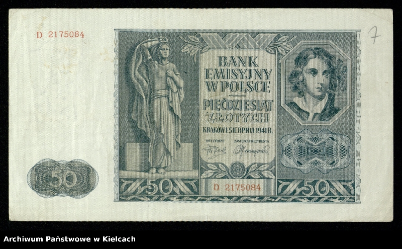 image.from.unit.number "Banknoty polskie z okresu II wojny światowej. Bony i bilety Polskiej Krajowej Kasy Pożyczkowej z okresu I wojny"