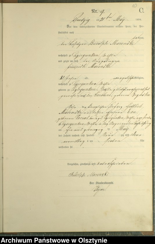 image.from.unit.number "Sterbe-Haupt-Register Nr 1 - 22"