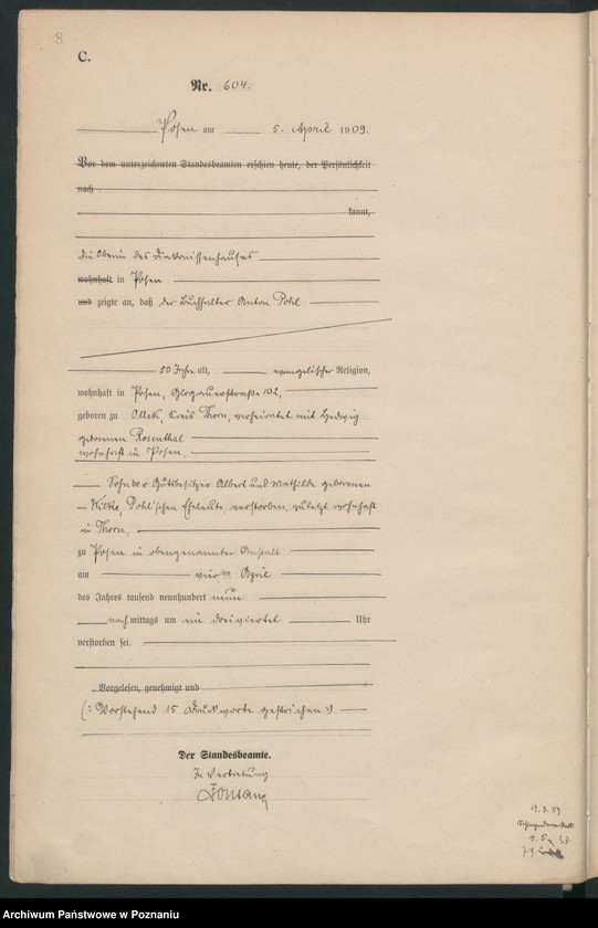 Obraz 10 z jednostki "Księga miejscowa zgonów tom II [Rejestr główny zgonów]"